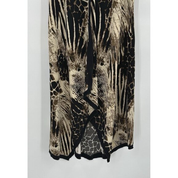 SOFT SURROUNDINGS midi tank dress sleeveless animal print knit jersey casual XS - Picture 3 of 7